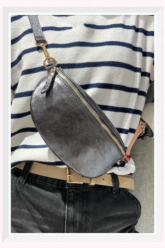 Fanny pack Bags Dark grey Z ET Z I -Bag  C1035B Efashion Paris