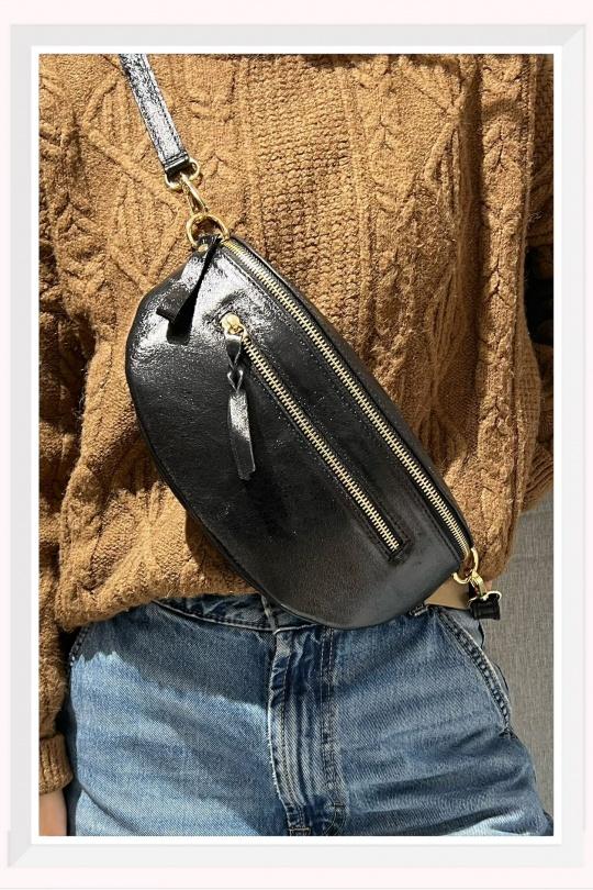 Sacs bananes Maroquinerie Noir Z ET Z I -Bag  C10356B Efashion Paris