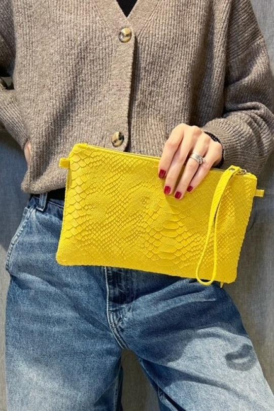 Pochettes Maroquinerie Jaune Z ET Z I -Bag  C1080 Efashion Paris