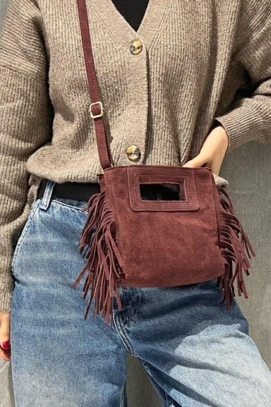 Sacs à bandoulière Maroquinerie Bordeaux Z ET Z I -Bag  C0871 Efashion Paris