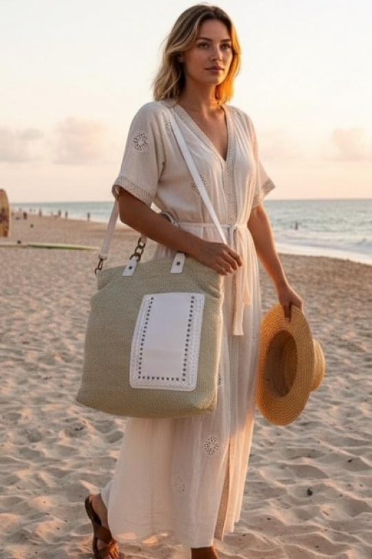 Cabas Maroquinerie Beige Z ET Z I -Bag  LK-H7116 Efashion Paris