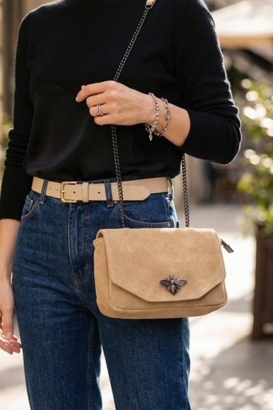 Sacs à bandoulière Maroquinerie Beige Z ET Z I -Bag  C2064A Efashion Paris