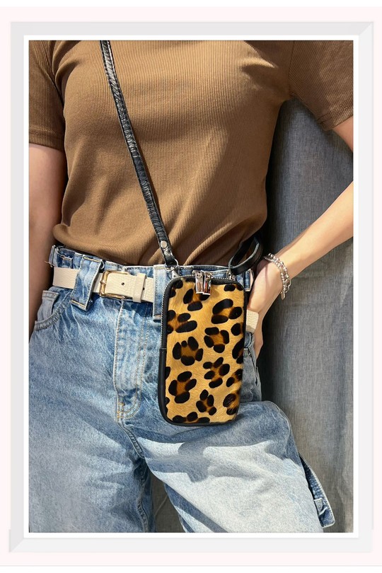 Pochettes Maroquinerie Léopard marron Z ET Z I -Bag  C1002 Efashion Paris