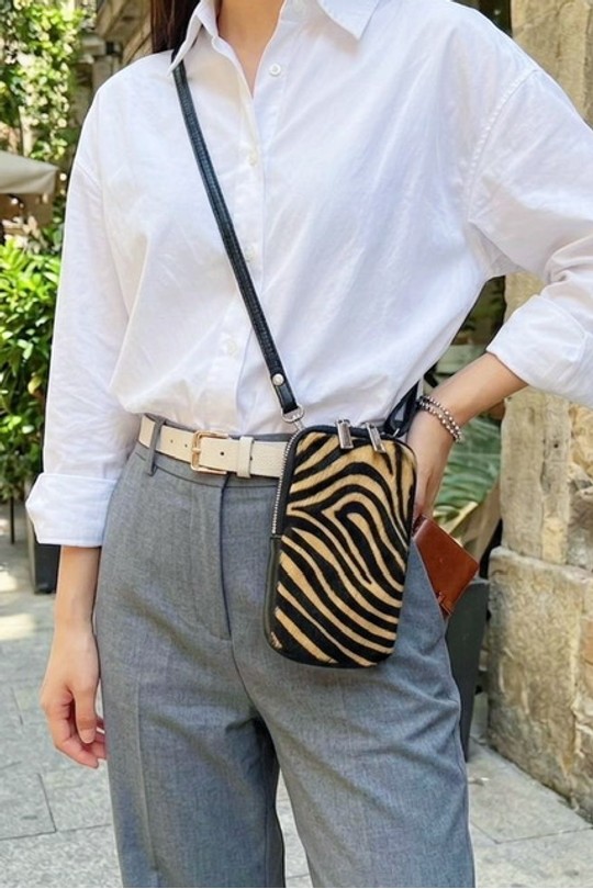 Pochettes Maroquinerie Léopard marron Z ET Z I -Bag  C1002 Efashion Paris