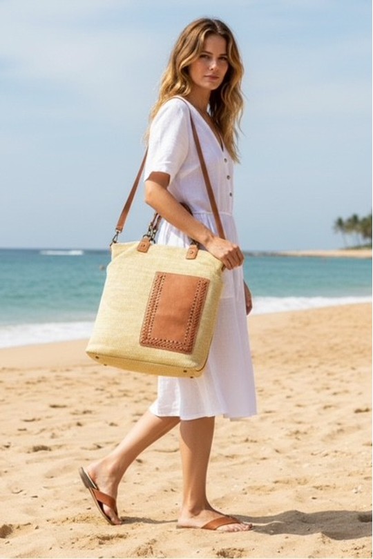 Cabas Maroquinerie Beige Z ET Z I -Bag  LK-H7116 Efashion Paris