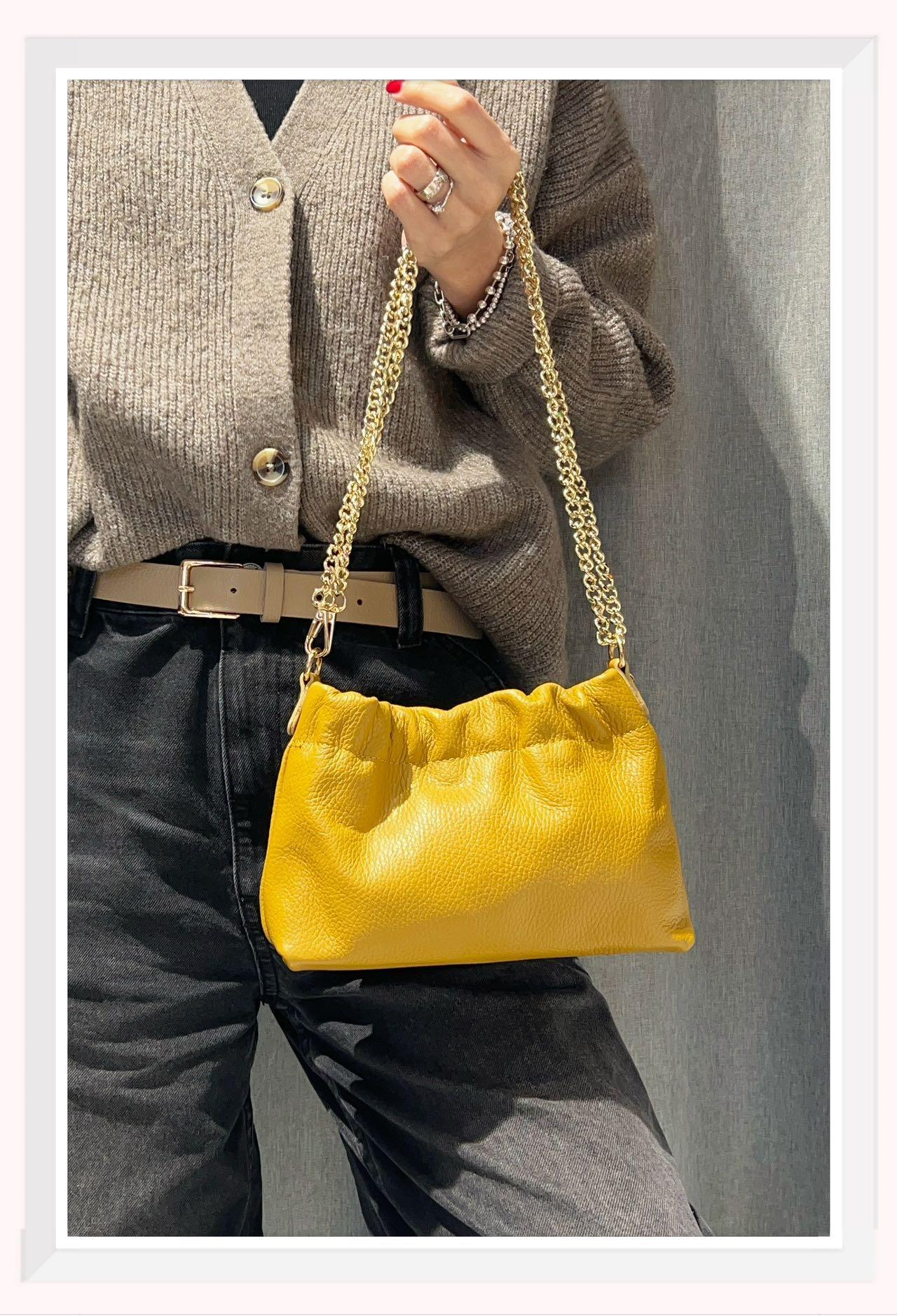 Sacs à bandoulière Maroquinerie Jaune moutarde Z ET Z I -Bag  C204601 #c Efashion Paris