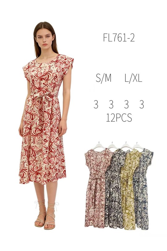 Robes mi-longues Femme Couleurs mélangées J STARS FL761-2 Efashion Paris