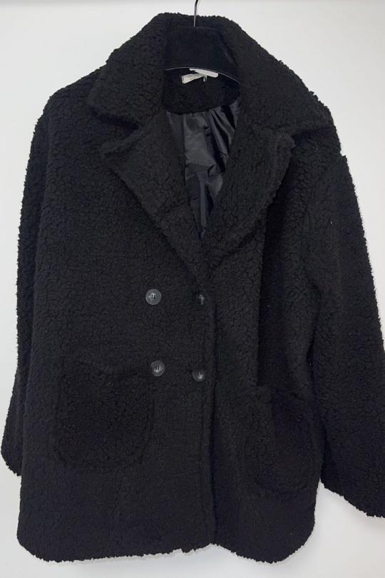 Coats Women Black Pomme Rouge T5663 Efashion Paris
