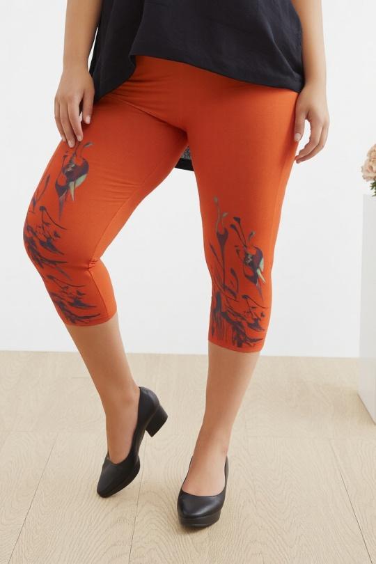 Leggings  Donna Orange Pomme Rouge B115 Efashion Paris