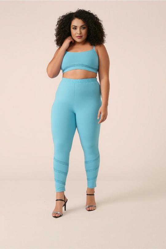 Leggings Mujer Turquoise Pomme Rouge B225 Efashion Paris