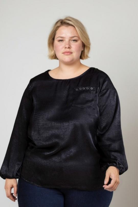 Camisas & blusas Mujer Black Pomme Rouge C6175 Efashion Paris