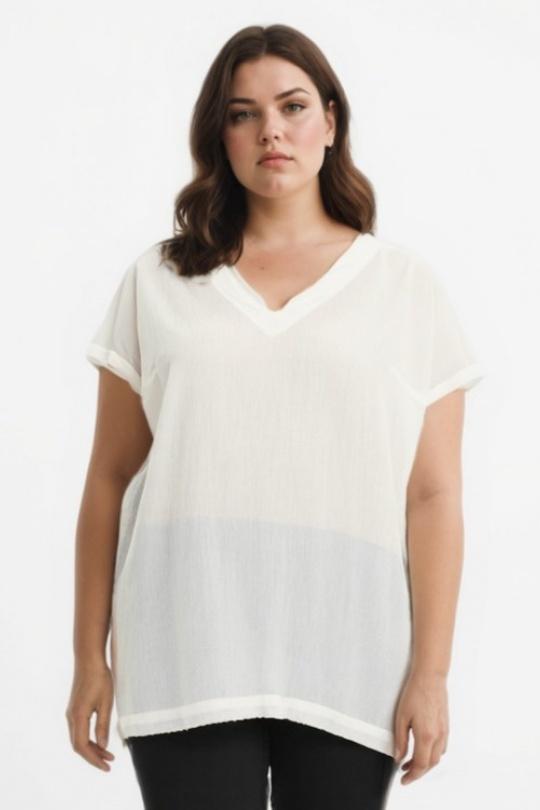 Tops Femme Blanc Pomme Rouge A837 Efashion Paris