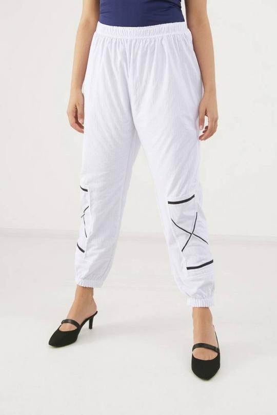 Pantalons Femme Blanc Pomme Rouge B175 Efashion Paris