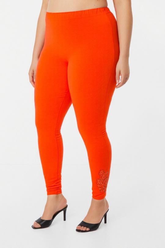 Leggings  Femme Orange Pomme Rouge B133 Efashion Paris