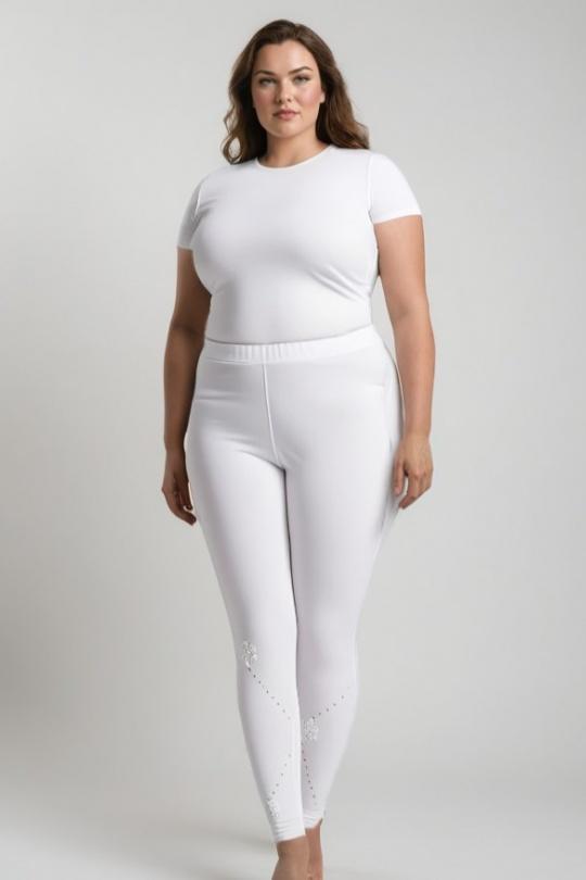 Leggings  Femme Blanc Pomme Rouge B135 Efashion Paris