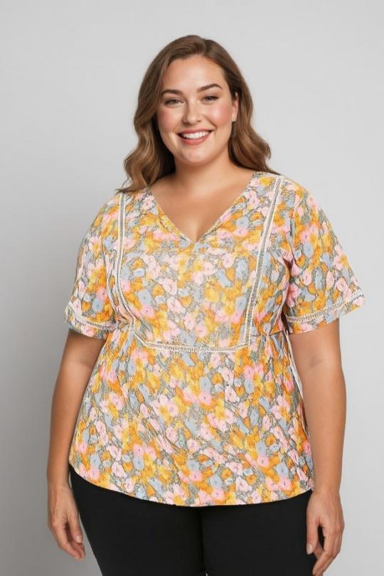 Tops Femme Jaune Pomme Rouge C6371 Efashion Paris