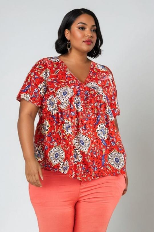 Tops Femme Rouge Pomme Rouge C6219 Efashion Paris
