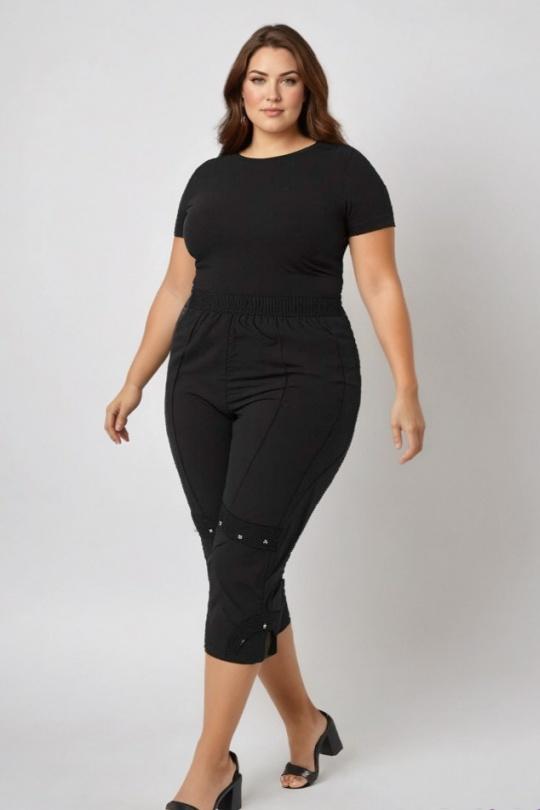 Pantacourts Femme Noir Pomme Rouge B160 Efashion Paris