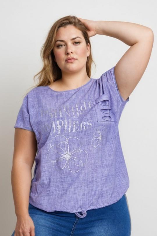 T-shirts Femme Violet Pomme Rouge C8004 Efashion Paris