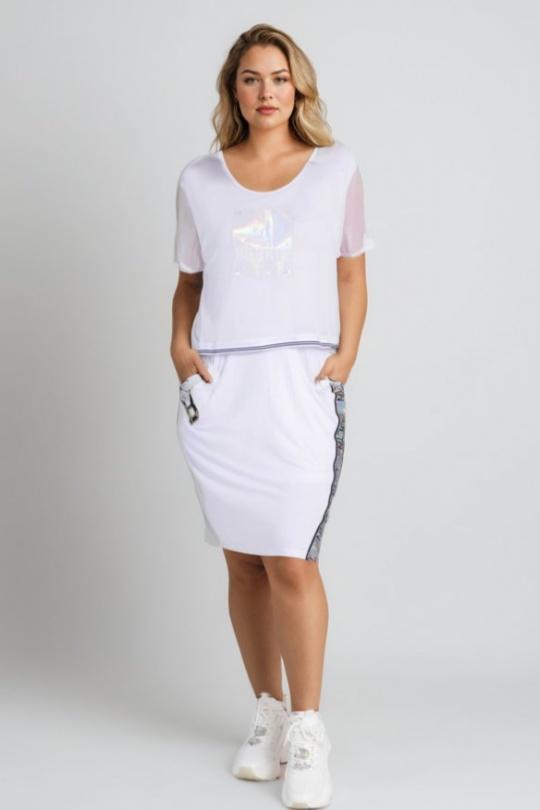Robes & Combinaisons Femme Blanc Pomme Rouge C6339 Efashion Paris