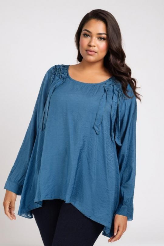 Chemises & blouses Femme Bleu Pomme Rouge A139 Efashion Paris