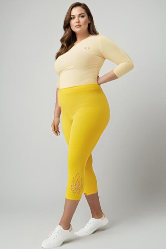 Leggings  Women Yellow Pomme Rouge B210 Efashion Paris