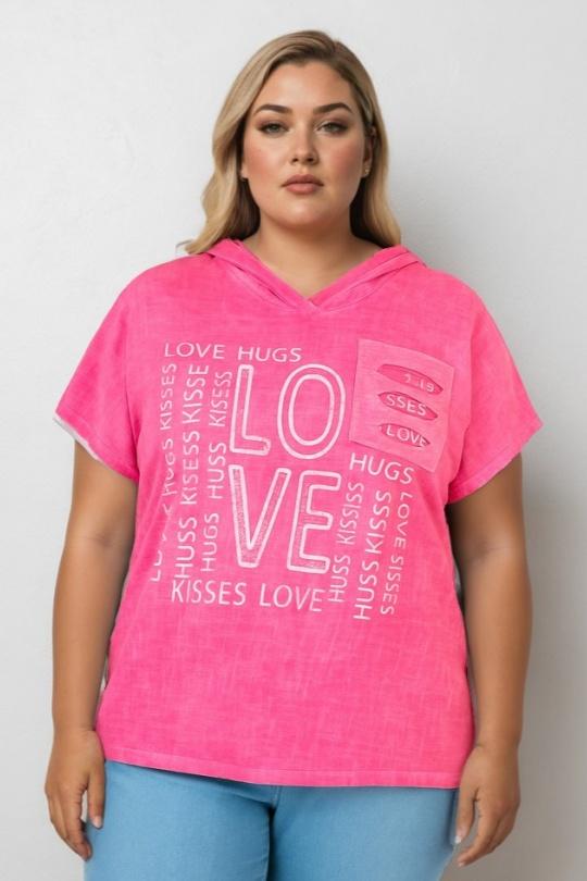 T-shirt Women Pink Pomme Rouge C8012 Efashion Paris
