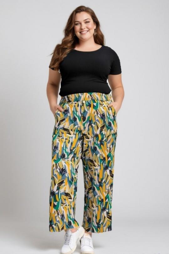 Trousers Women Green Pomme Rouge B239 Efashion Paris