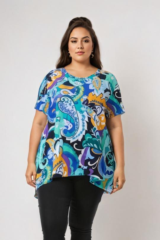 Shirts & blouses  Women Blue Pomme Rouge C6569 Efashion Paris