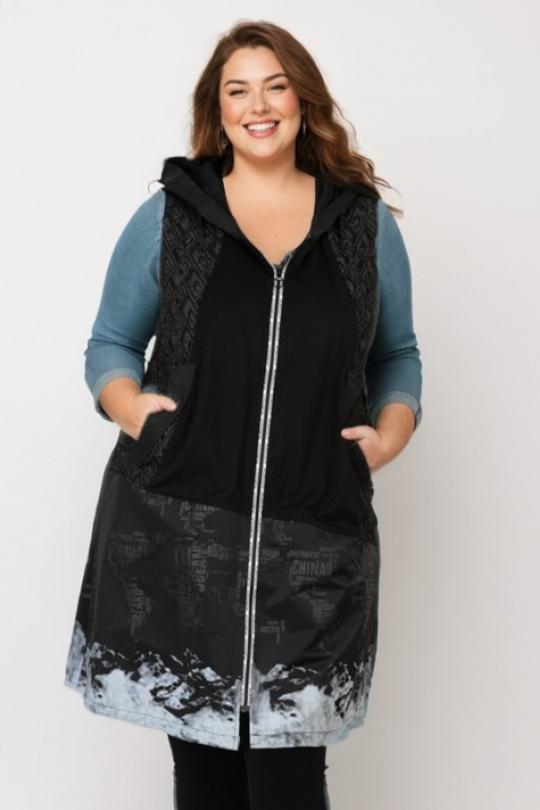 Gilets Femme Noir Pomme Rouge C6583 Efashion Paris
