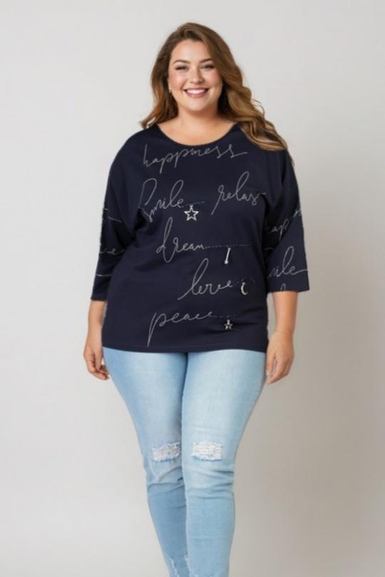 T-shirts Femme Bleu Pomme Rouge C6601 Efashion Paris