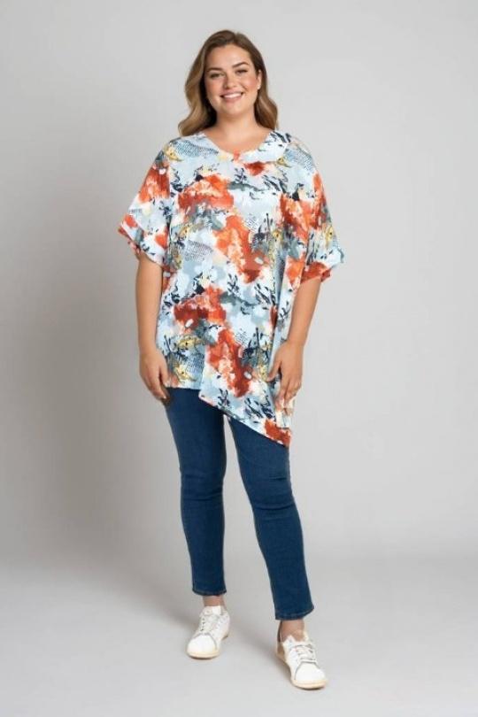 Tops Women Blue Pomme Rouge C6596 Efashion Paris
