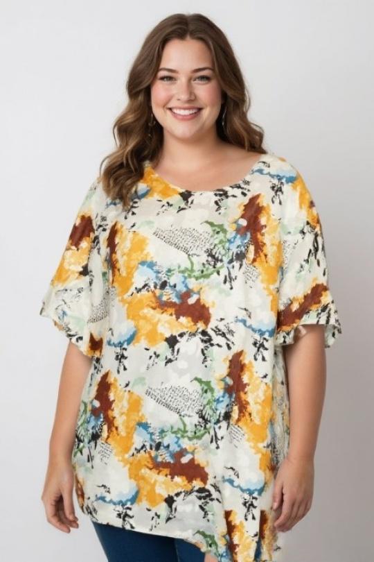 Tops Women Yellow Pomme Rouge C6596 Efashion Paris