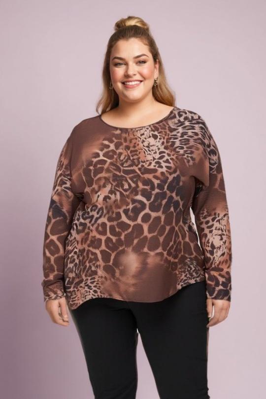 Chemises & blouses Femme Marron Pomme Rouge T7179A Efashion Paris