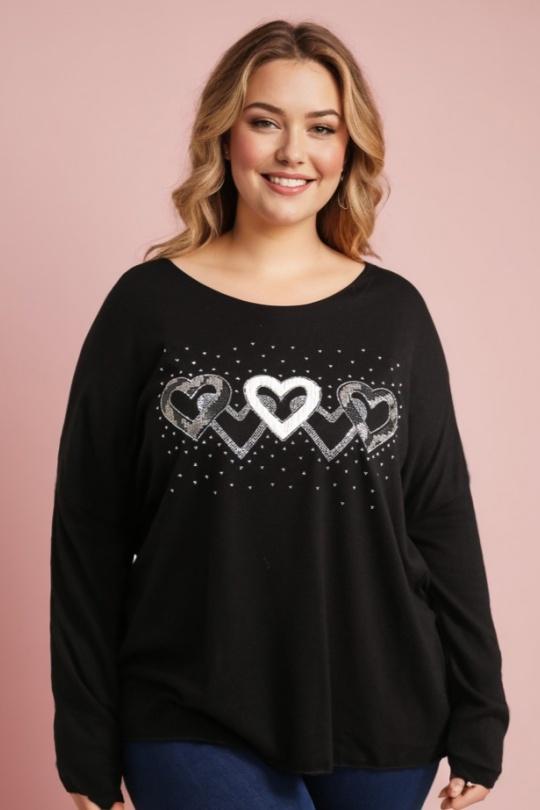 Pulls Femme Noir Pomme Rouge T82831 Efashion Paris