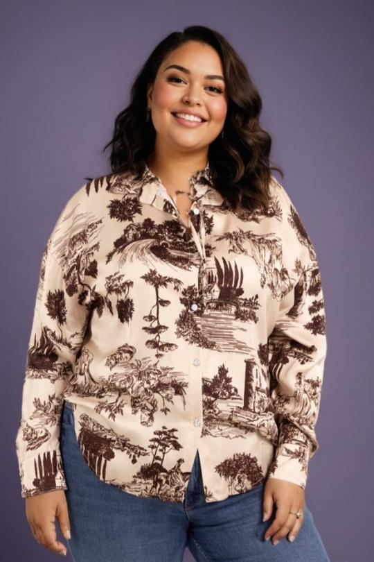 Shirts & blouses  Women Brown Pomme Rouge TA39004 Efashion Paris