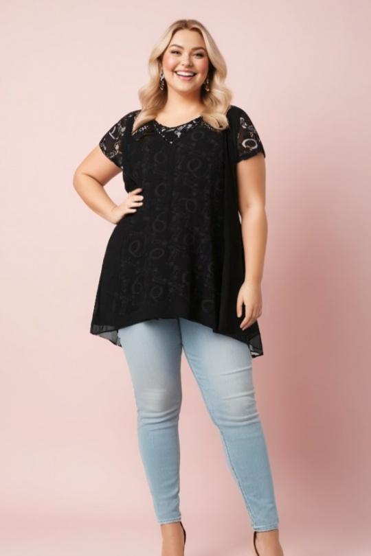 Shirts & blouses  Women Black Pomme Rouge A209 Efashion Paris