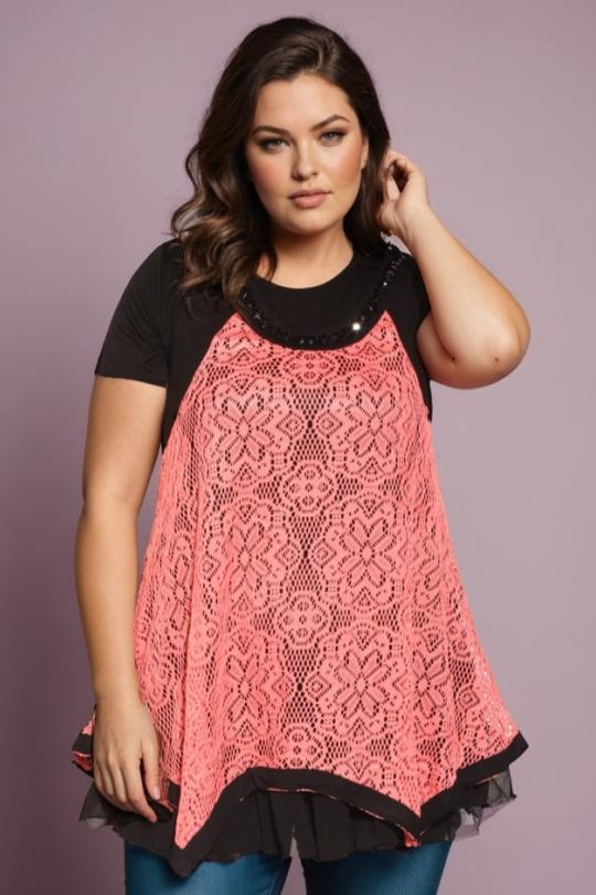 Tops Women Pink Pomme Rouge A218 Efashion Paris