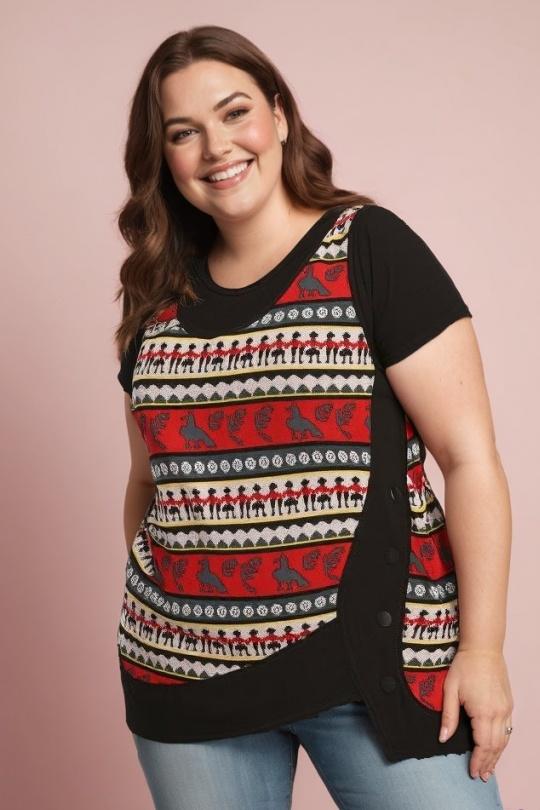 Tops Women Black Pomme Rouge A226 Efashion Paris
