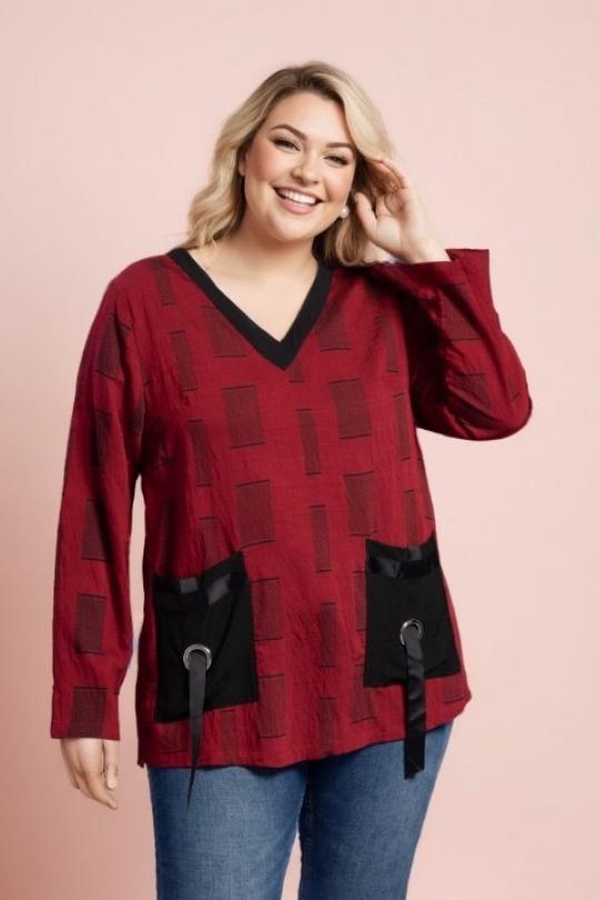 Shirts & blouses  Women Red Pomme Rouge C6138 Efashion Paris