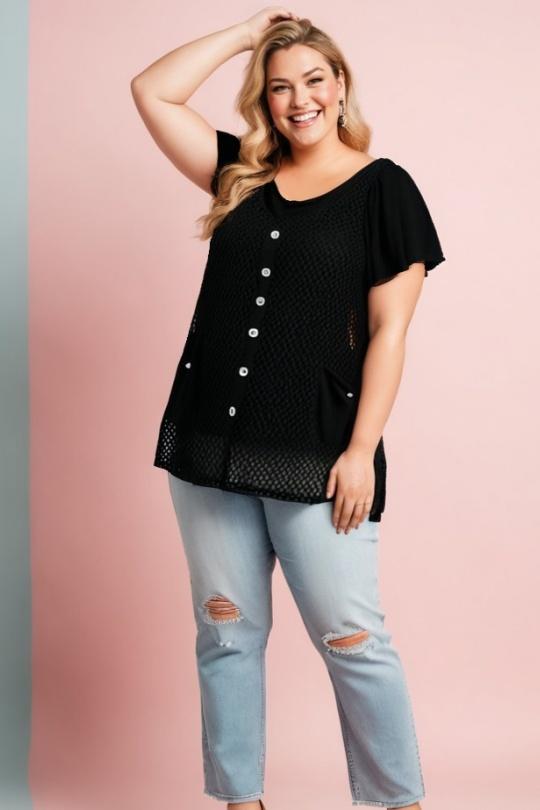 Tops Femme Noir Pomme Rouge A339 Efashion Paris