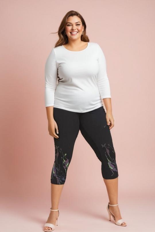 Leggings Femme Noir Pomme Rouge B115 Efashion Paris