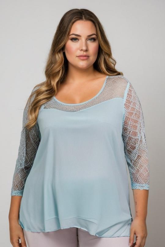 Chemises & blouses Femme Turquoise Pomme Rouge A581 Efashion Paris