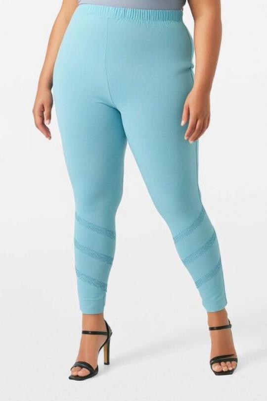 Leggings  Femme Turquoise Pomme Rouge B225 Efashion Paris