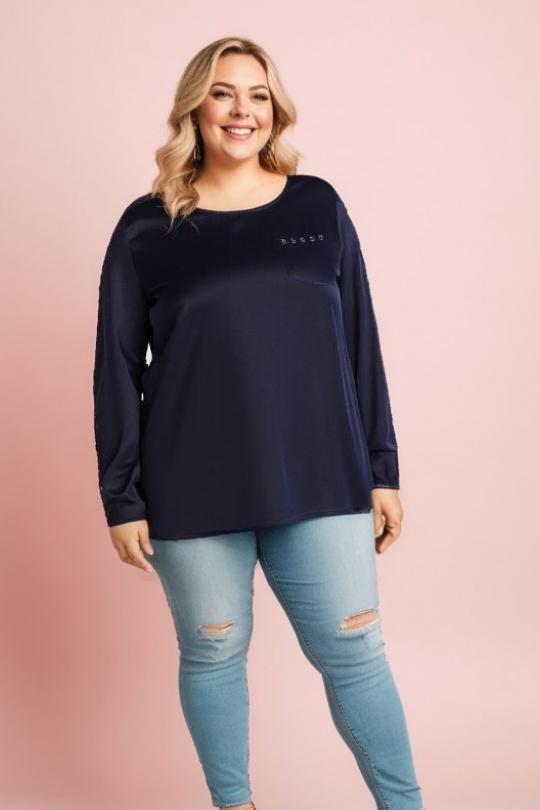 Chemises & blouses Femme Bleu Pomme Rouge C6175 Efashion Paris