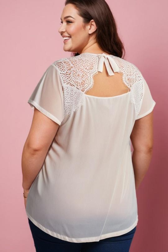 Tops Femme Blanc Pomme Rouge A837 Efashion Paris