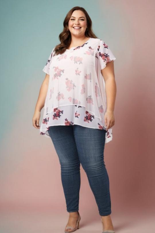 Chemises & blouses Femme Blanc Pomme Rouge A869 Efashion Paris