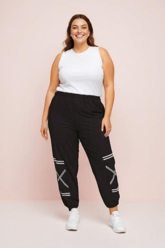 Pantalons Femme Noir Pomme Rouge B175 Efashion Paris