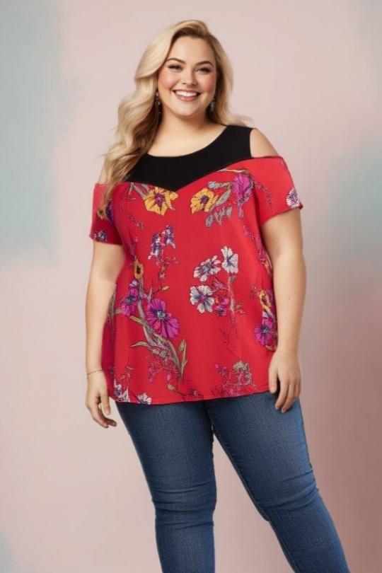 Tops Femme Rouge Pomme Rouge A988 Efashion Paris