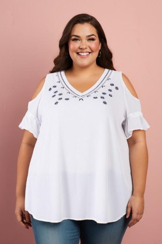 Tops Women White Pomme Rouge A963 Efashion Paris